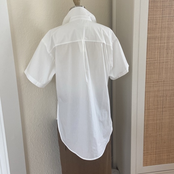 NWT Maeve Anthropologie Bennett S/S White Buttondown XS - Picture 3 of 4
